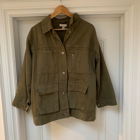 Topshop Khaki Shaket - L - Picture 1 of 13